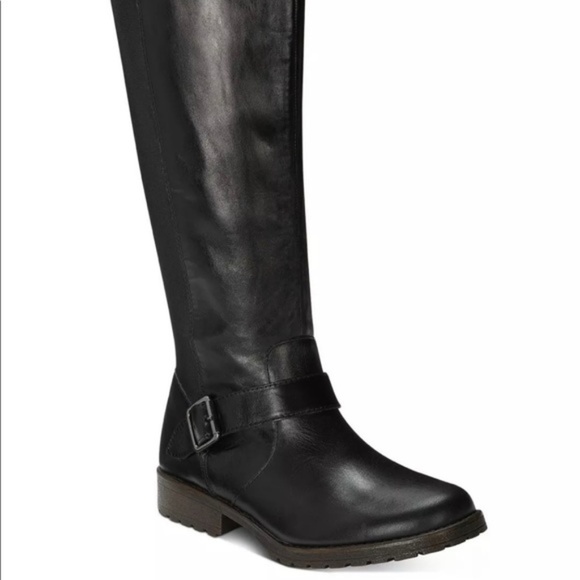 Kenneth Cole New York Black Leather Riding Boot - Picture 2 of 16